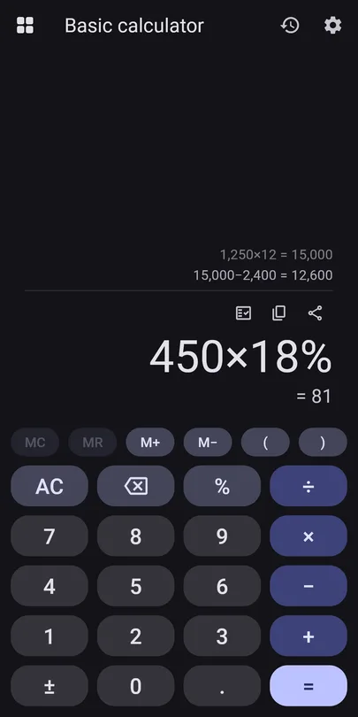 Basic calculator