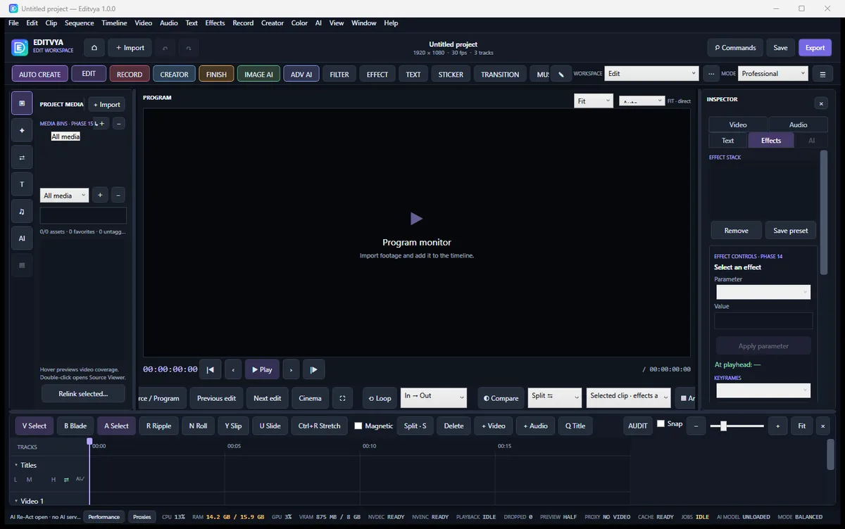 Editvya for Windows editor